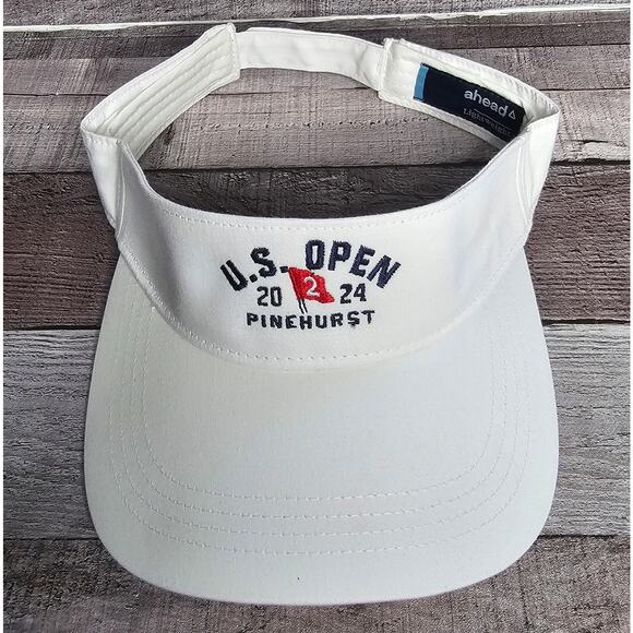 AHEAD Other - PINEHURST Men's 2024 U.S. Open Golf Ahead White Stratum Adjustable Visor Gift